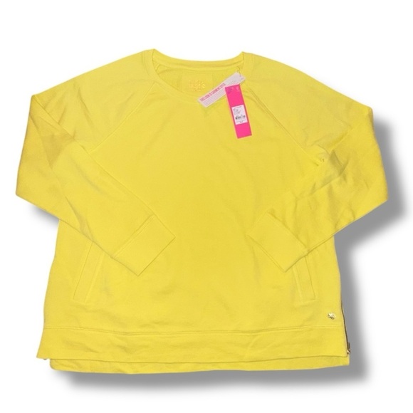 NWT LILLY PULITZER Luxletic Beach Comber Pullover - XXL Calla Yellow - Picture 6 of 16